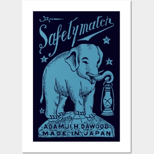 1910 Japanese Elephant Holding Lantern Posters and Art